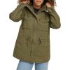 imageLevis Womens Plus Four Pocket Hooded Military JacketOlive Cotton
