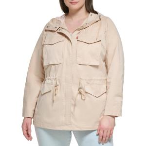 imageLevis Womens Plus Four Pocket Hooded Military JacketFrappe
