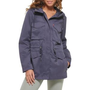 imageLevis Womens Plus Four Pocket Hooded Military JacketOdyssey Grey