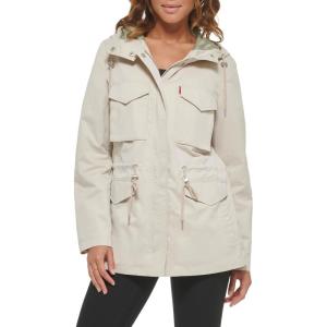 imageLevis Womens Plus Four Pocket Hooded Military JacketSand