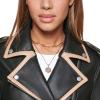imageLevis Womens Faux Leather Belted Motorcycle Jacket Standard ampamp Plus SizesBlackBiscotti