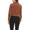 imageLevis Womens Faux Leather Belted Motorcycle Jacket Standard ampamp Plus SizesCognac Faux Suede
