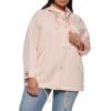imageLevis Womens Hooded Peached Nylon Zip Front Rain JacketScallop Shell