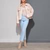 imageLevis Womens Soft Faux Suede Shorty Trucker Sand Medium