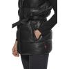 imageLevis Womens Vegan Leather Puffer VestBlack With Belt
