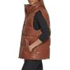 imageLevis Womens Vegan Leather Puffer VestCamel
