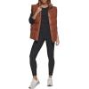 imageLevis Womens Vegan Leather Puffer VestCamel