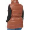 imageLevis Womens Vegan Leather Puffer VestCamel With Belt