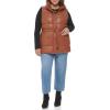 imageLevis Womens Vegan Leather Puffer VestCamel With Belt