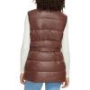 imageLevis Womens Vegan Leather Puffer VestChocolate Brown With Belt