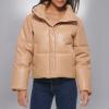 imageLevis womens Levis Womens Vegan Leather Quilted Shorty PufferBiscotti