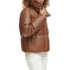 imageLevis womens Levis Womens Vegan Leather Quilted Shorty PufferCaramel