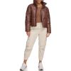imageLevis womens Levis Womens Vegan Leather Quilted Shorty PufferChocolate Brown