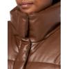 imageLevis womens Levis Womens Vegan Leather Quilted Shorty PufferDark Brown