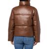 imageLevis womens Levis Womens Vegan Leather Quilted Shorty PufferDark Brown