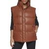 imageLevis Womens Vegan Leather Puffer VestCamel