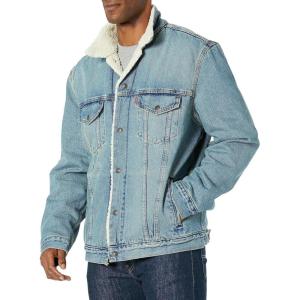 imageLevis Mens Sherpa Lined Trucker Jacket Also Available in Big ampamp TallMustard Sherpa