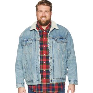 imageLevis Mens Sherpa Lined Trucker Jacket Also Available in Big ampamp TallMustardStretch