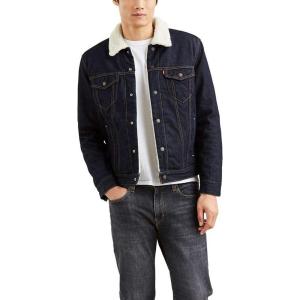 imageLevis Mens Sherpa Lined Trucker Jacket Also Available in Big ampamp TallNew Juniper Rinse