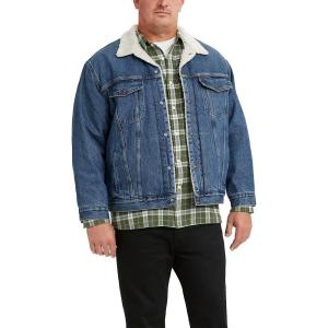 imageLevis Mens Sherpa Lined Trucker Jacket Also Available in Big ampamp TallTelevision  Medium Indigo1