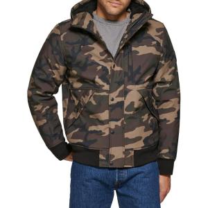 imageLevis Mens Soft Shell Sherpa Lined Hooded Bomber JacketCamouflage