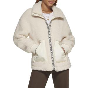 imageLevis Womens Sherpa Teddy Jacket Standard ampamp Plus SizesCreamBlack