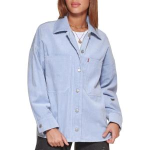 imageLevis womens Cotton Corduroy Shirt Shacket Standard ampamp Plus SizesDusty Blue