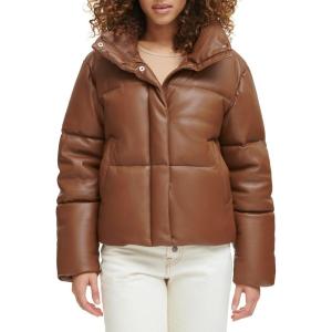 imageLevis womens Levis Womens Vegan Leather Quilted Shorty PufferCaramel