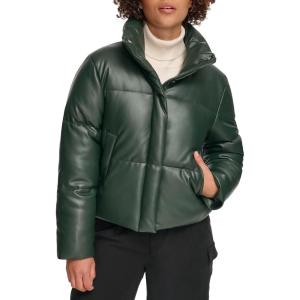 imageLevis womens Levis Womens Vegan Leather Quilted Shorty PufferDarkest Spruce