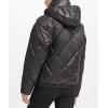 imageKenneth Cole Womens Mixed Quilted Down Alternative Puffer CoatBlack