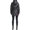 imageKenneth Cole Womens Mixed Quilted Down Alternative Puffer CoatCinched Black