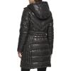 imageKenneth Cole Womens Mixed Quilted Down Alternative Puffer CoatFull Black