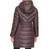 imageKenneth Cole Womens Mixed Quilted Down Alternative Puffer CoatFull Chocolate