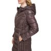 imageKenneth Cole Womens Mixed Quilted Down Alternative Puffer CoatFull Chocolate