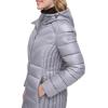 imageKenneth Cole Womens Mixed Quilted Down Alternative Puffer CoatFull Zip Nickel