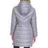 imageKenneth Cole Womens Mixed Quilted Down Alternative Puffer CoatFull Zip Nickel