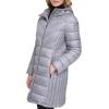 imageKenneth Cole Womens Mixed Quilted Down Alternative Puffer CoatFull Zip Nickel