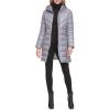 imageKenneth Cole Womens Mixed Quilted Down Alternative Puffer CoatFull Zip Nickel