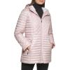 imageKenneth Cole Womens Mixed Quilted Down Alternative Puffer CoatMixed Quilt Rose Dust