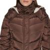 imageKenneth Cole Womens Mixed Quilted Down Alternative Puffer CoatQuilted Puffer Dark Roast