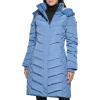 imageKenneth Cole Womens Mixed Quilted Down Alternative Puffer CoatQuilted Puffer Shale