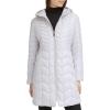 imageKenneth Cole Womens Mixed Quilted Down Alternative Puffer CoatQuilted Silver