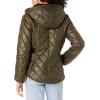 imageKenneth Cole Womens Mixed Quilted Down Alternative Puffer CoatRib Knit Olive