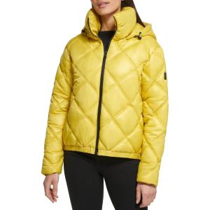 imageKenneth Cole Womens Mixed Quilted Down Alternative Puffer CoatHighlighter