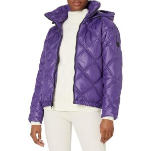 imageKenneth Cole Womens Mixed Quilted Down Alternative Puffer CoatPuffer Red