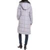 imageKenneth Cole Womens Heavy Weight Mix Media Full Sherpa Lined Puffer JacketBox Quilted Light Grey