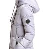 imageKenneth Cole Womens Heavy Weight Mix Media Full Sherpa Lined Puffer JacketBox Quilted Light Grey