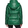 imageKenneth Cole Womens Heavy Weight Mix Media Full Sherpa Lined Puffer JacketDeep Emerald