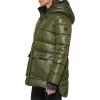 imageKenneth Cole Womens Heavy Weight Mix Media Full Sherpa Lined Puffer JacketHeavyweight Loden