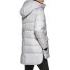 imageKenneth Cole Womens Heavy Weight Mix Media Full Sherpa Lined Puffer JacketHeavyweight Pearl